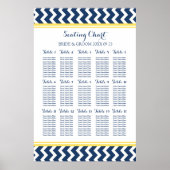 Schema 15 Tabel 150 Guest Blue Chevron Poster (Voorkant)