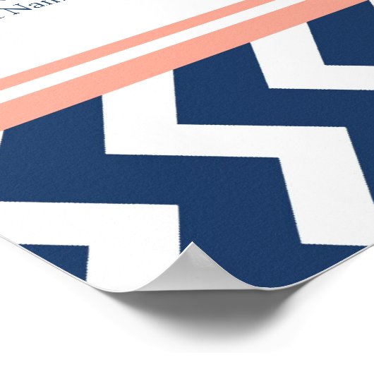 Schema 15 Tabel 150 Guest Blue Chevron Poster (Hoek)