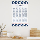 Schema 15 Tabel 150 Guest Blue Chevron Poster (Keuken)