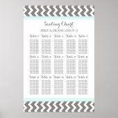Schema 15 Tabel 150 Guest Blue Gray Chevron Poster (Voorkant)