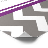 Schema 15 Tabel 150 Guest Plum Grey Chevron Poster (Hoek)
