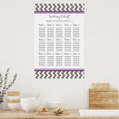 Schema 15 Tabel 150 Guest Plum Grey Chevron Poster (Keuken)