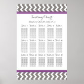Schema 15 Tabel 150 Guest Plum Grey Chevron Poster (Voorkant)