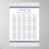 Schema 15 Tabel 150 Guest Plum Grey Chevron Poster (Voorkant)