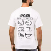 Schema 2026-evenementen t-shirt (Achterkant)