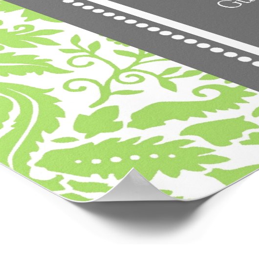 Schema 5 Tables Grey Limoen Damask Poster (Hoek)