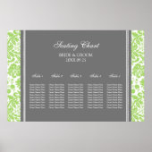 Schema 5 Tables Grey Limoen Damask Poster (Voorkant)