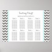 Schema 8 Tables Blue Gray Chevron Poster (Voorkant)
