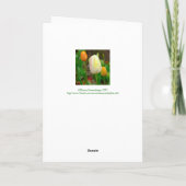  SCHEMA, GEEL EN PINK TULIP/EASTER BERICHT FEESTDAGEN KAART (Achterkant)