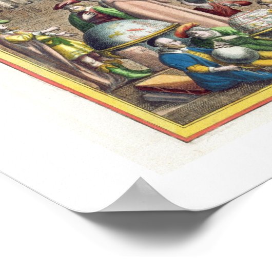 Schema met een beschrijving van de beweging van de poster (Hoek)