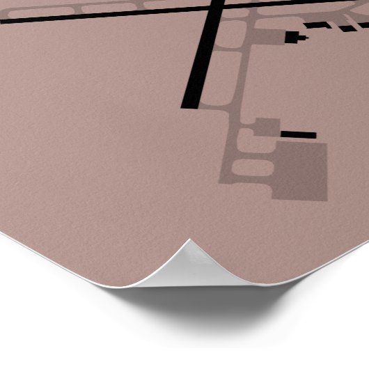 Schema-Poster van de luchthaven van Lehigh Valley  Poster (Hoek)