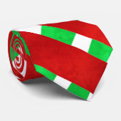 Schema rode groene Waterverf Stropdas (Opgerold)