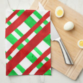 Schema rode groene Waterverf Theedoek (Quarter Fold)