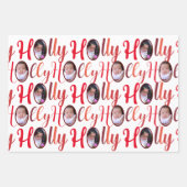 Schema rood op wit 4 Kerstmis Inpakpapier Vel (Voorkant)