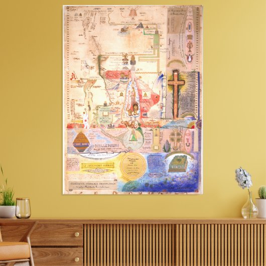 Schema van de Apocalyps van Henry Dunant Canvas Afdruk (Insitu (Woonkamer))