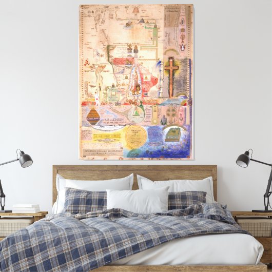 Schema van de Apocalyps van Henry Dunant Canvas Afdruk (Insitu (Slaapkamer))