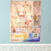 Schema van de Apocalyps van Henry Dunant Canvas Afdruk (Insitu (Houten vloer))