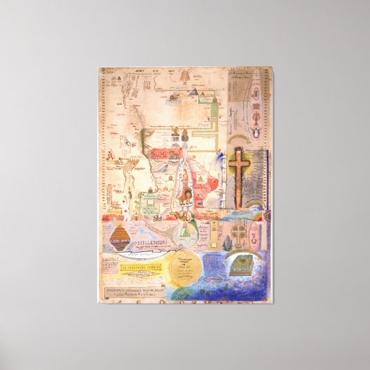 Schema van de Apocalyps van Henry Dunant Canvas Afdruk (Voorkant)