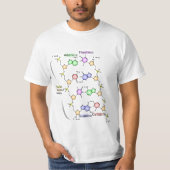 Schema van de chemische structuur van het DNA T-shirt (Voorkant)