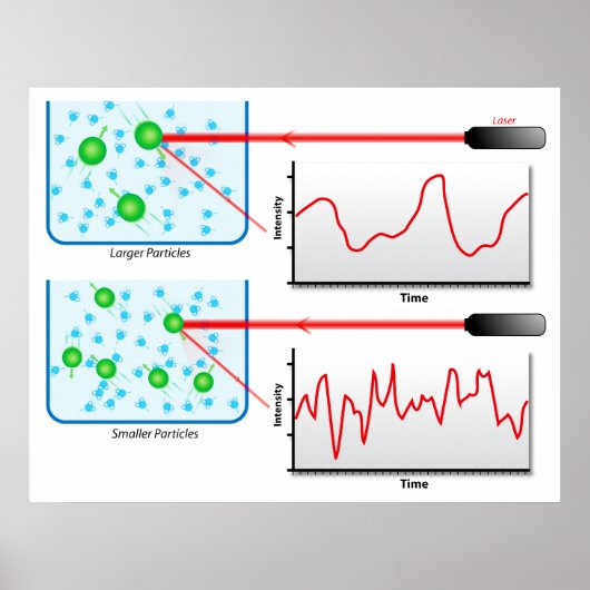 Schema van de dynamische lichtverstrooiing in de f poster (Voorkant)