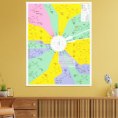 Schema van de genetische code met aminozuurresidue canvas afdruk (Insitu (Woonkamer))