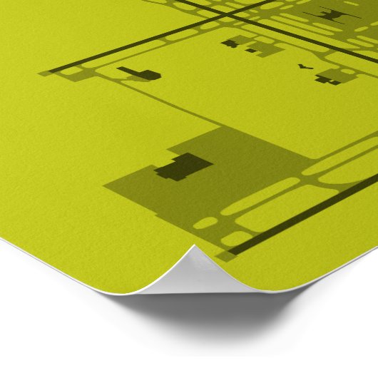 Schema van de luchthaven Cincinnati/Northern Kentu Poster (Hoek)
