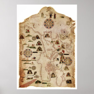 Schema van de Middellandse Zee door Mateus Prunes  Poster