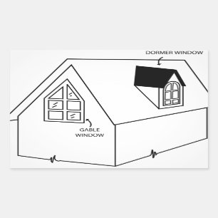 Schema van de sluier en het venster van de Kabel Rechthoekige Sticker