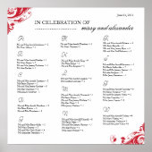 Schema van de zitplaats poster (Voorkant)