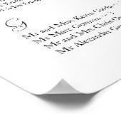 Schema van de zitplaats poster (Hoek)