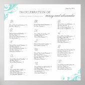 Schema van de zitplaats poster (Voorkant)