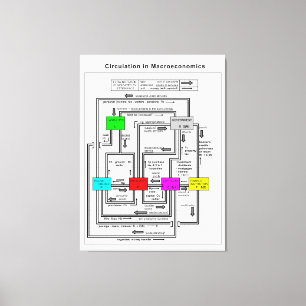 Schema van een functioneel macro-economisch systee canvas afdruk