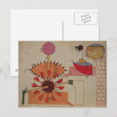 Schema van een systeem om water in een briefkaart (Voorkant / Achterkant)