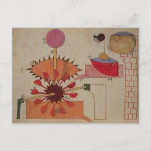 Schema van een systeem om water in een briefkaart