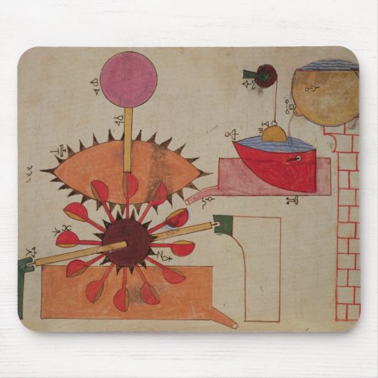 Schema van een systeem voor het pompen van water i muismat (Voorkant)