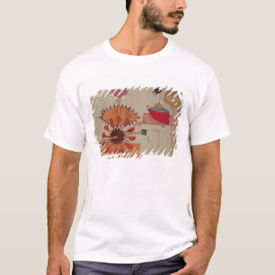 Schema van een systeem voor het pompen van water i t-shirt