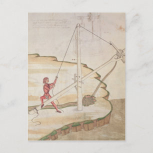 Schema van een watertoevoermethode briefkaart