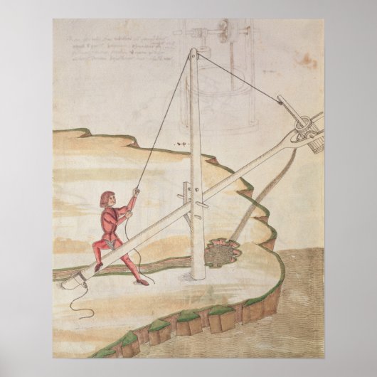 Schema van een watertoevoermethode poster (Voorkant)