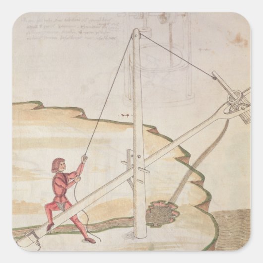 Schema van een watertoevoermethode vierkante sticker (Voorkant)