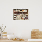  schema van elektromagnetische straling poster (Keuken)