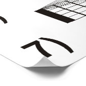 Schema van gitaartuning door Fret Poster (Hoek)