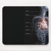 Schema van het ademhalingssysteem en het hart muismat (Voorkant)