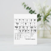 Schema van het alfabet in de Hebreeuwse taal Briefkaart (Staand voorkant)
