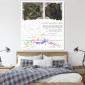 Schema van het Antikythera Mechanism Canvas Afdruk (Insitu (Slaapkamer))