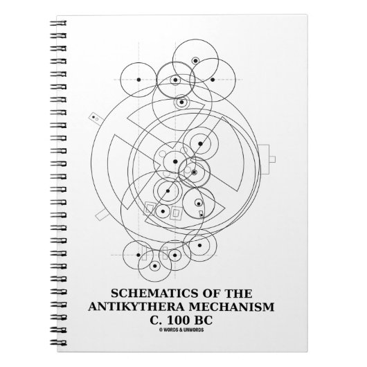 Schema van het Antikythera-mechanisme (diagram) Notitieboek (Voorkant)