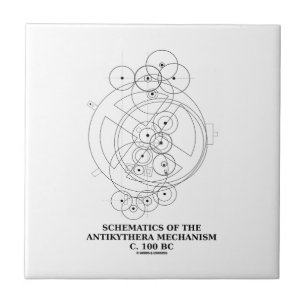Schema van het Antikythera-mechanisme (diagram) Tegeltje