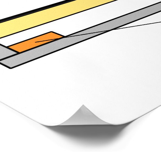 Schema van het muziekinstrument Harpsichord Poster (Hoek)