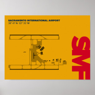Schema van het Poster Sacramento Airport (SMF)