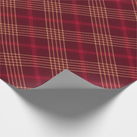 Schema van het rode bordeaux goudplaat cadeaupapier (Hoek)