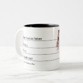 Schema van het spierstelsel tweekleurige koffiemok (Voorkant links)